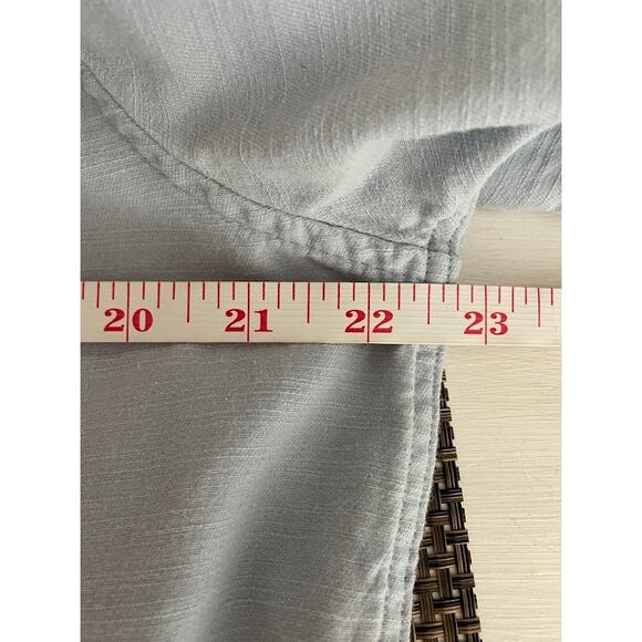 Primark Blue Button Up Mens Size Large Short Sleeve Dress Shirt Casual Solid - Picture 10 of 11